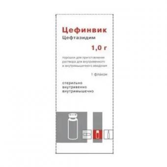 ЦЕФИНВИК пор. д/приг. инъекц. 1 г фл. №1