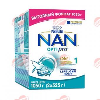 НАН (NAN) ОПТИПРО СМЕСЬ СУХАЯ МОЛОЧНАЯ-1 1 050 гр