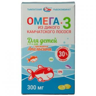 SALMONIСA ОМЕГА-3 ДЛЯ ДЕТЕЙ капс. апельсин 300 мг №84