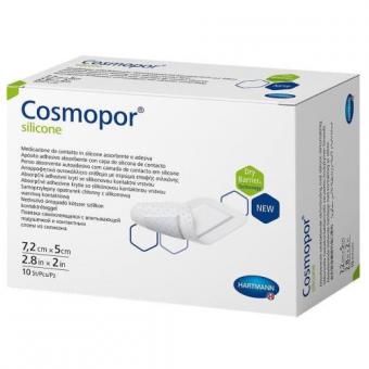 ПОВЯЗКА САМОКЛЕЮЩАЯСЯ СТЕРИЛЬНАЯ ХАРТМАНН COSMOPOR SILICONE 5см х 7,2см №10