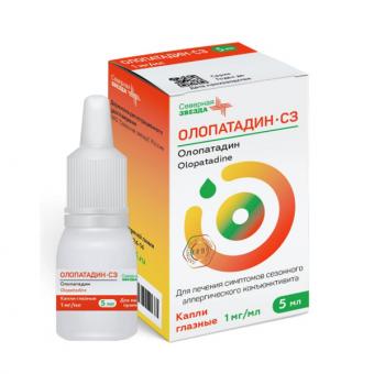 ОЛОПАТАДИН СЗ капли глазные 0,1% фл.- кап. 5 мл