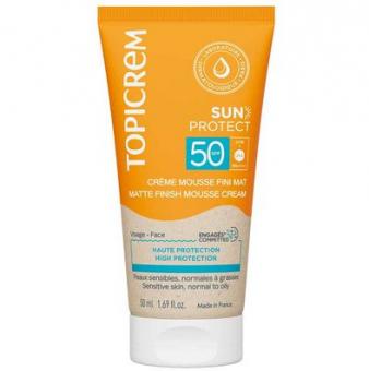 ТОПИКРЕМ SUN PROTECT КРЕМ-МУСС ДЛЯ ЛИЦА 50 мл SPF50 матир.