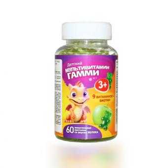 МУЛЬТИВИТАМИН ГАММИ ТМ пастилки яблоко №60