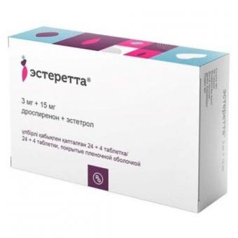 ЭСТЕРЕТТА табл. п/о плен. 3+15 мг №28