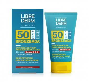 ЛИБРИДЕРМ БРОНЗИАДА КРЕМ СОЛНЦЕЗАЩИТНЫЙ 150 мл SPF50 омега-кислоты и терм.вода