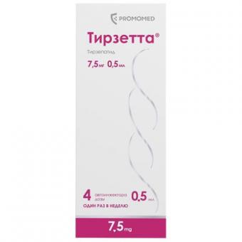 ТИРЗЕТТА р-р д/инъекц. п/к 7,5 мг шпр.- ручка 0,5 мл №4