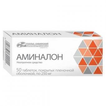 АМИНАЛОН УСОЛЬЕ-СИБИРСКИЙ ХФЗ табл. п/о плен. 250 мг №50