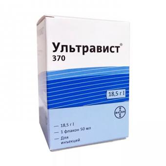 УЛЬТРАВИСТ р-р д/инъекц. 370 мг йода/мл фл. 50 мл №1