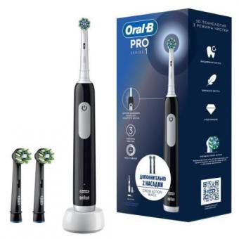 ОРАЛ-БИ (ORAL-B) ЗУБНАЯ ЩЕТКА ЭЛЕКТРИЧЕСКАЯ PRO 1 CROSSACTION ТИП 3791 c 2 насадками + зарядное устройство