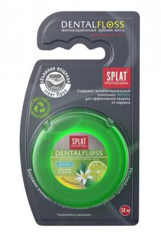СПЛАТ ДЕНТАЛ ФЛОСС ЗУБНАЯ НИТЬ 30 м бергамот/лайм
