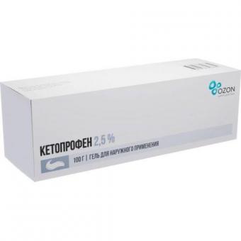 КЕТОПРОФЕН ОЗОН гель 2,5% туба 100 гр