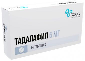 ТАДАЛАФИЛ ОЗОН табл. п/о плен. 5 мг №14