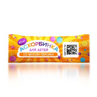 АСКОРБИНКА ДЛЯ ДЕТЕЙ ТМ табл. персик №10