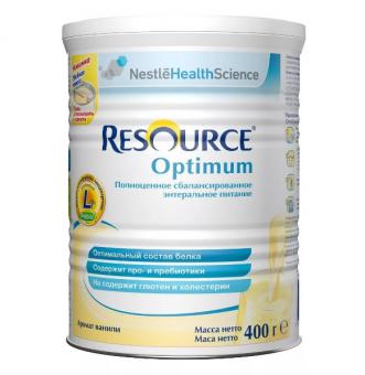 НЕСТЛЕ РЕСУРС ОПТИМУМ СМЕСЬ СУХАЯ ДЛЯ ЭНТЕР. ПИТАНИЯ 400 гр
