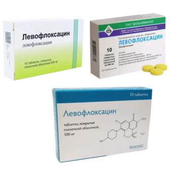 ЛЕВОФЛОКСАЦИН табл. п/о плен. 500 мг №10