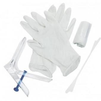 НАБОР ГИНЕКОЛОГИЧЕСКИЙ ЮНОНА тип-3 (зеркало, перчатки, пеленка, ложка Фолькмана)