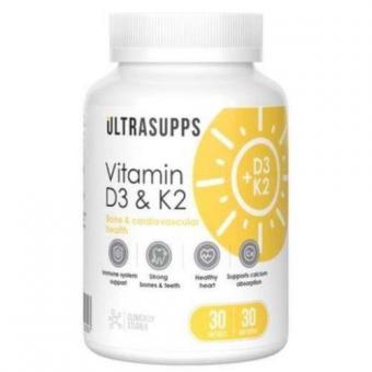 ULTRASUPPS ВИТАМИН D3 & K2 капс. 2000 МЕ №30