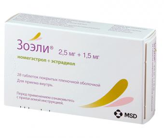 ЗОЭЛИ табл. п/о плен. 2,5+1,55 мг №28