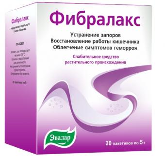 ФИБРАЛАКС ЭВАЛАР пор. д/приг. сусп. пак. 5 гр №20