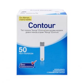 КОНТУР ТЕСТ-ПОЛОСКИ ДЛЯ ГЛЮКОМЕТРА №50