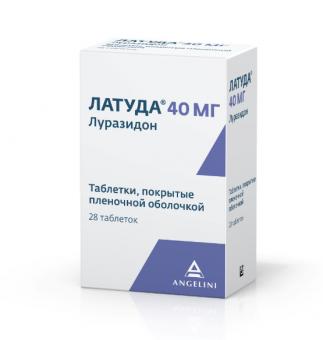 ЛАТУДА табл. п/о плен. 40 мг №28