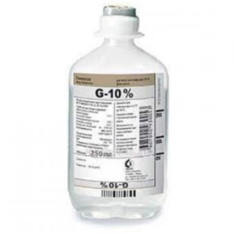 ГЛЮКОЗА р-р д/инфузий 10% фл. пласт. 250 мл №10