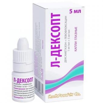 Л-ДЕКСОПТ капли глазные 1+5 мг/мл фл. 5 мл