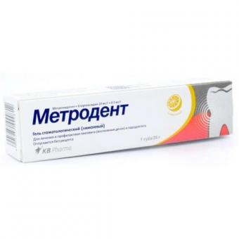 МЕТРОДЕНТ лимон гель стомат. туба 20 гр