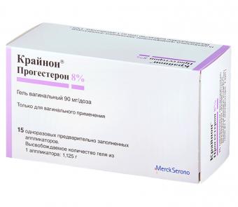 КРАЙНОН гель вагин. 90 мг/доза №15 с аппликат.