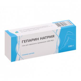 ГЕПАРИН ТУЛЬСКАЯ ФФ гель 1000 МЕ/г туба 100 гр