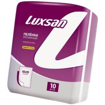 LUXSAN ПЕЛЕНКИ ВПИТЫВАЮЩИЕ PREMIUM/EXTRA 60см х 90см №10 (З.)