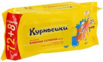 КУРНОСИКИ САЛФЕТКИ ВЛАЖНЫЕ ДЕТСКИЕ №80 40016