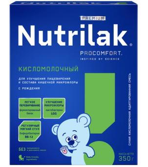 НУТРИЛАК ПРЕМИУМ СМЕСЬ СУХАЯ КИСЛОМОЛОЧНАЯ с рождения 350 гр