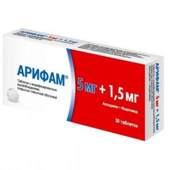 АРИФАМ табл. с модиф. высв. п/о 5+1,5 мг №30