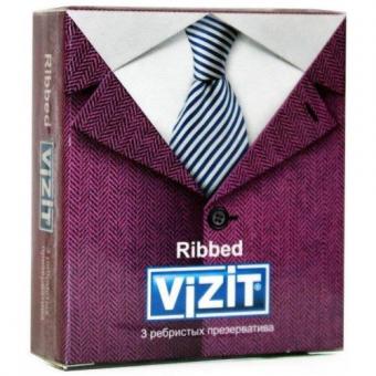 ПРЕЗЕРВАТИВЫ ВИЗИТ ребристые №3