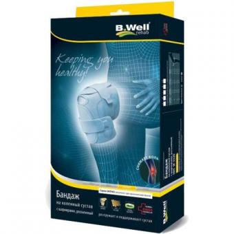 БАНДАЖ НА КОЛЕНО (С ШАРНИРАМИ) БИ ВЕЛЛ (B.WELL) W-3320 серый S
