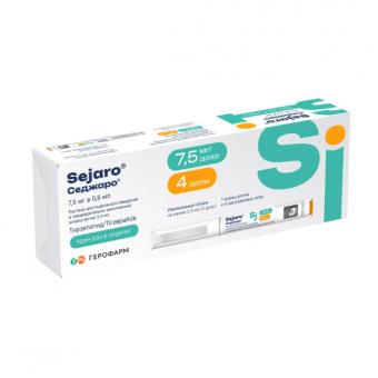 СЕДЖАРО р-р д/инъекц. п/к 7,5 мг шприц-ручка 2,4 мл №1 + 4 иглы