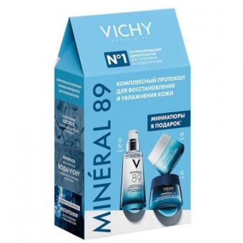ВИШИ (VICHY) МИНЕРАЛ 89 НАБОР (гель-сыворотка + крем д/лица + крем д/лица ночной)