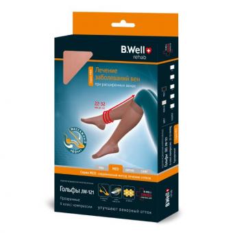 ГОЛЬФЫ КОМПРЕССИОННЫЕ БИ ВЕЛЛ (B.WELL) JW121 черн. 2 класс компр. р.3