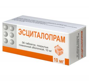 ЭСЦИТАЛОПРАМ табл. п/о плен. 10 мг №56