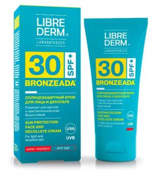 ЛИБРИДЕРМ БРОНЗИАДА КРЕМ СОЛНЦЕЗАЩИТНЫЙ 50 мл SPF30 для лица и обл. декольте