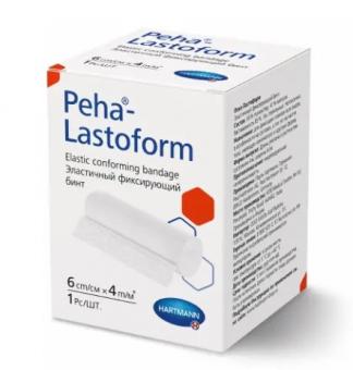 БИНТ ФИКСИРУЮЩИЙ PEHA-LASTOFORM ХАРТМАНН 6см х 4м