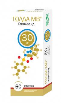 ГОЛДА МВ табл. с модиф. высв. 30 мг №60