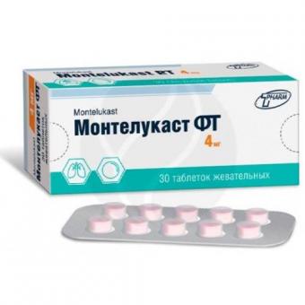 МОНТЕЛУКАСТ ФТ табл. жеват. 4 мг №30