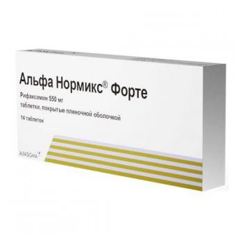 АЛЬФА НОРМИКС ФОРТЕ табл. п/о плен. 550 мг №14