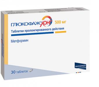 ГЛЮКОФАЖ ЛОНГ табл. пролонг. 500 мг №30