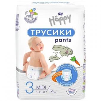 БЕЛЛА ХЕППИ ПОДГУЗНИКИ -ТРУСИКИ ДЕТСКИЕ 6-11 кг №14