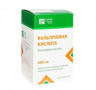 ВАЛЬПРОЕВАЯ КИСЛОТА табл. пролонг. п/о 500 мг №100