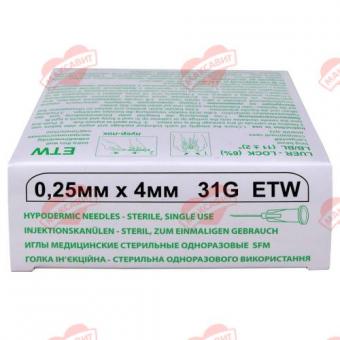 ИГЛА ИНЪЕКЦИОННАЯ SFM G31 (0.25 х 4 мм) №50