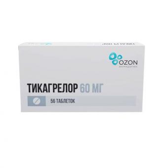 ТИКАГРЕЛОР ОЗОН табл. п/о плен. 60 мг №56